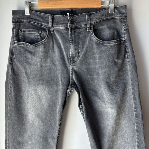 7 For All Mankind Men's Austyn Squiggle in Trajectory Relaxed Fit Mid Rise Jeans - Picture 3 of 9